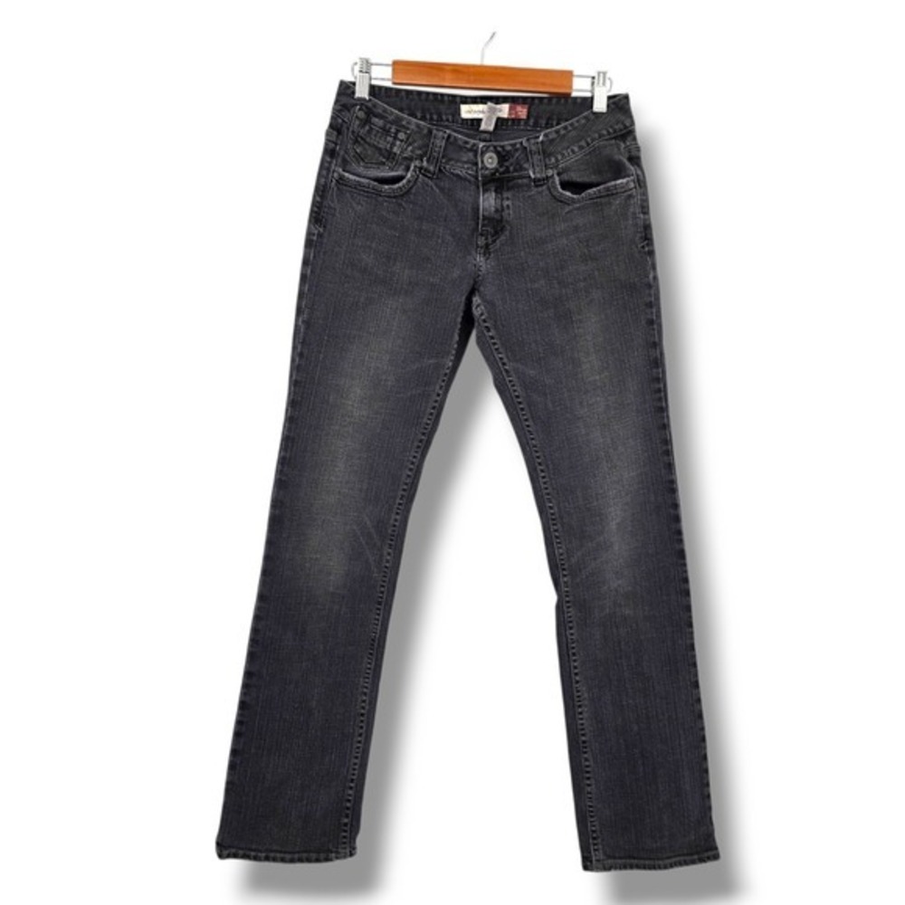 Aeropostale Low Rise Skinny Leg Jeans Black Wash‎ Denim Casual Womens Size 5/6